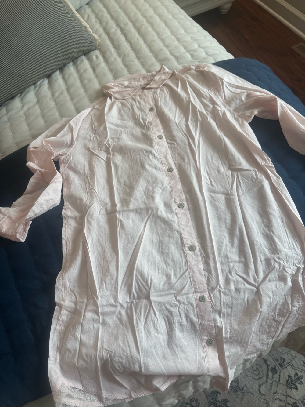 Victoria's Secret Light Pink Button-Up Sleep Shirt